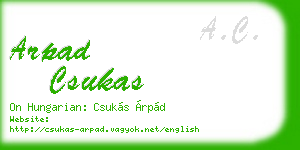 arpad csukas business card