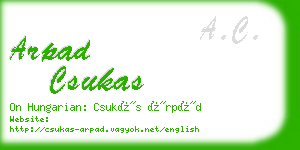 arpad csukas business card